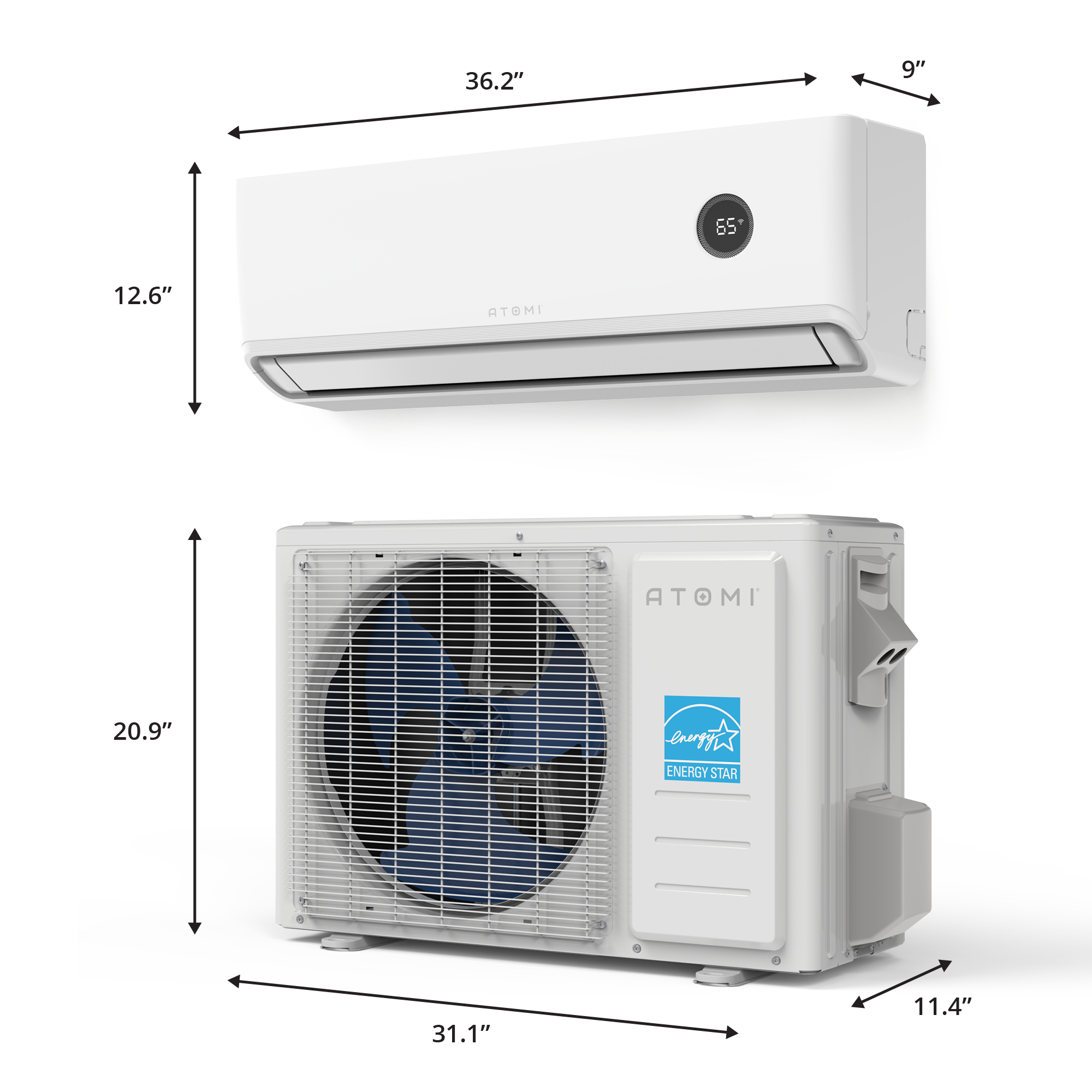Tempestas Ductless Mini Split AC + Heater - 12K