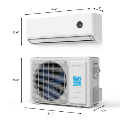 Tempestas Ductless Mini Split AC + Heater - 12K