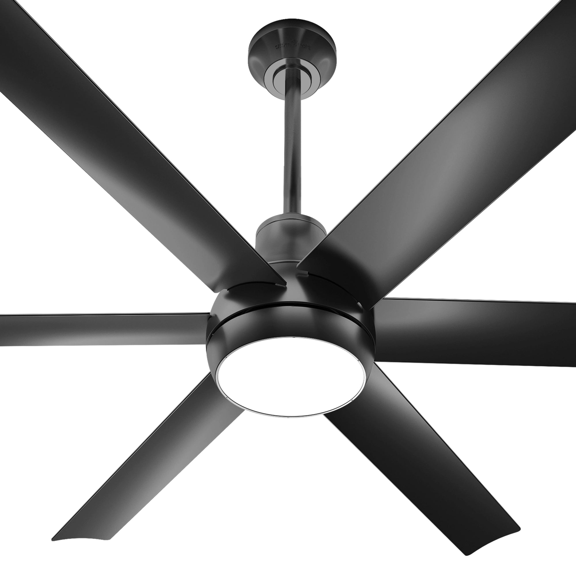 Close-up view of Bresio 60 Inch Smart Outdoor Ceiling Fan in pearl black finish 