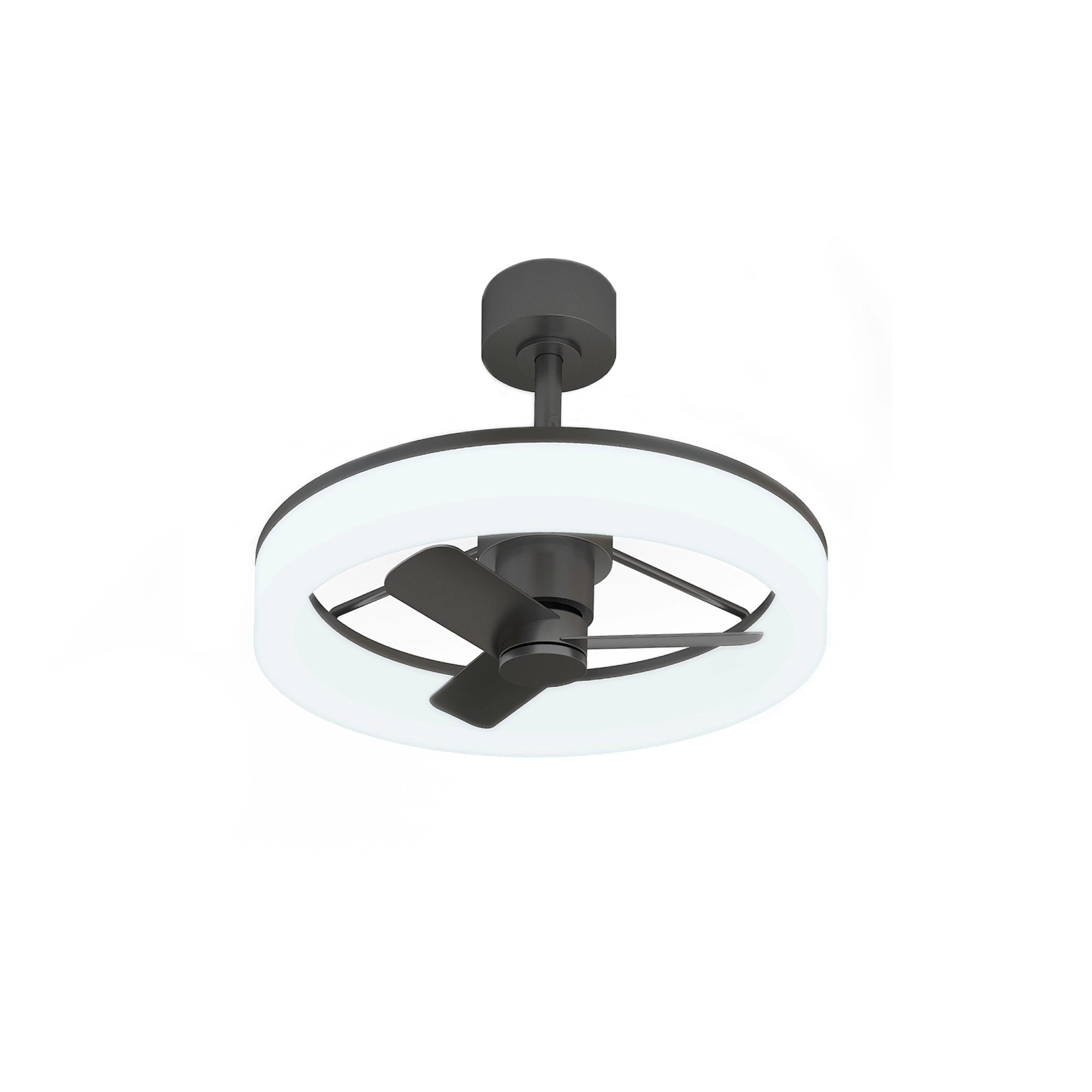 Ventosus Smart Ceiling Light + Fan (model AT2611) in Pearl Black finish 