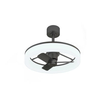 Ventosus Smart Ceiling Light + Fan (model AT2611) in Pearl Black finish 