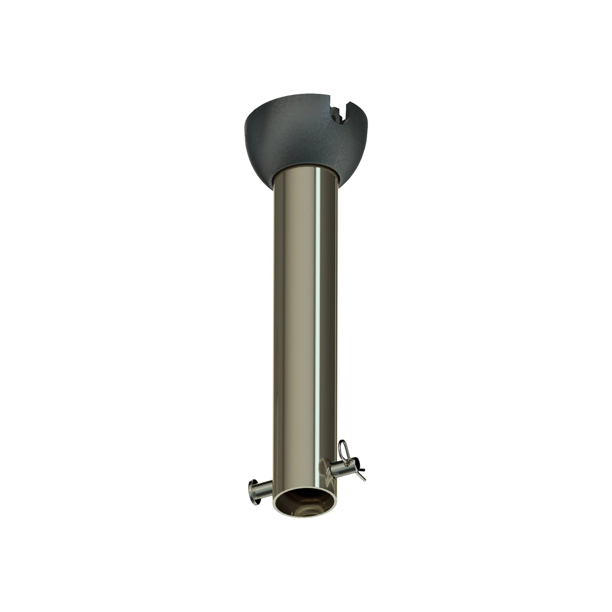 Downrod in brushed silver finish